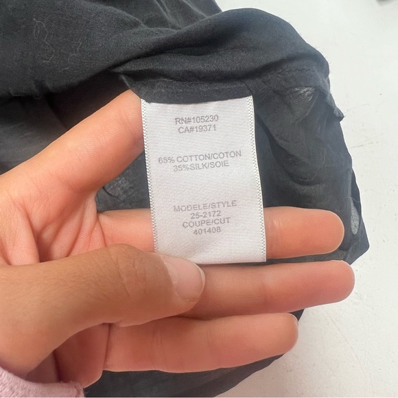 joie women’s black cotton silk blouse M L125-7 - Picture 5 of 6